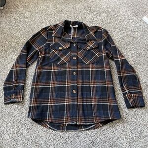 Plaid shirt jacket-NEVER WORN